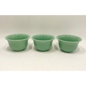 Set of 3 Homer Laughlin Fiesta Sea Mist Green Bouillon Cups 11035610 Sauce Bowls